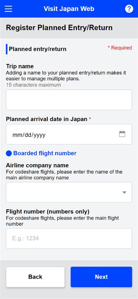 How to Fill in the Visit Japan Web (VJW) .